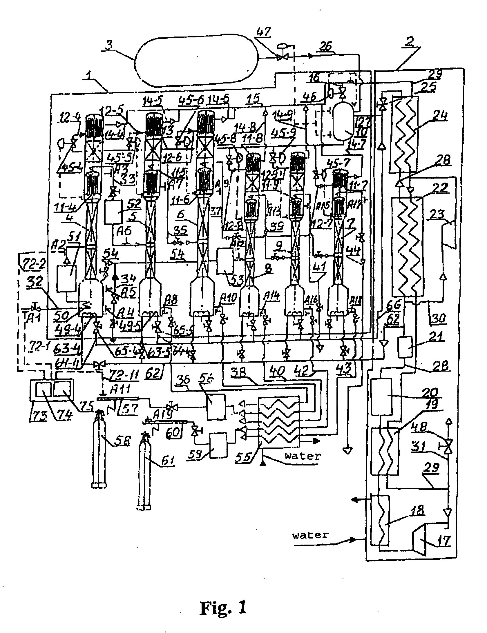 Method for Purifying and Separating a Krypton-Xenon Mixture by Rectification and a Device for Carrying Out Said Method
