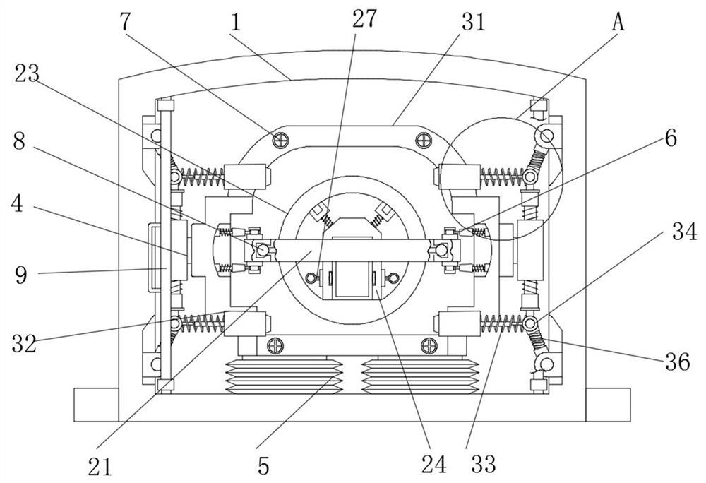 A vehicle-mounted shock-absorbing device capable of multi-directional anti-vibration for transporting precision instruments