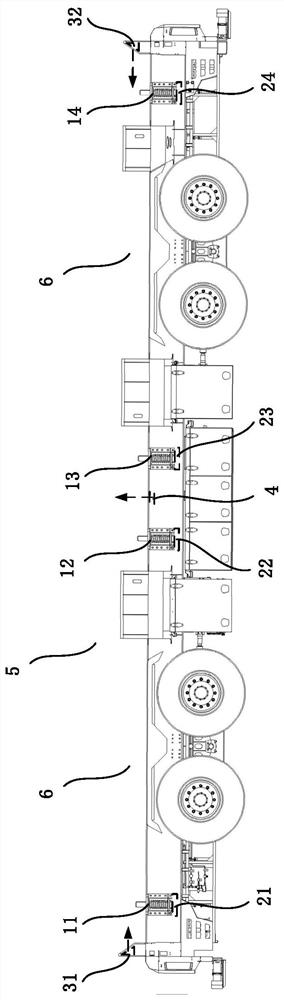 Loading state detection system and detection method for flatbed truck