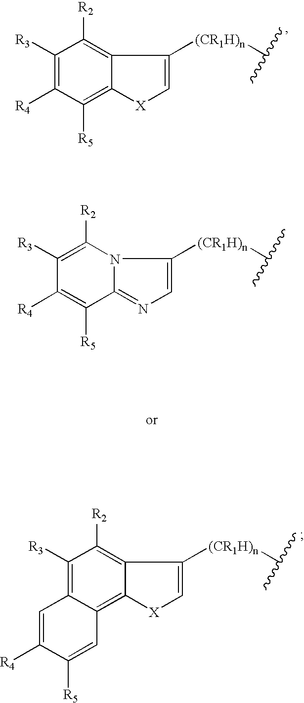 Piperidinyl indole and tetrohydropyridinyl indole derivatives and method of their use