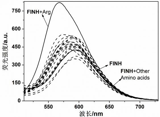 Synthesis and application of a fluorescent sensor capable of single and selective recognition of l-arginine