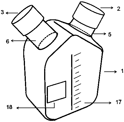 A medium bottle for preparing blood agar plates