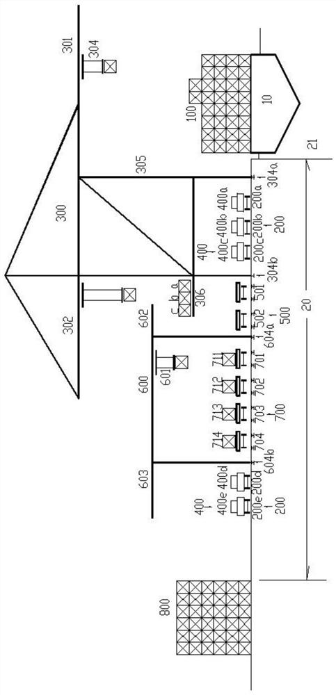 Container railway-waterway combined transport direct receive by truck/vessel three-dimensional continuous loading and unloading operation system and method