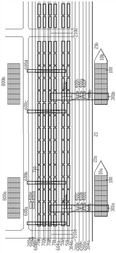 Container railway-waterway combined transport direct receive by truck/vessel three-dimensional continuous loading and unloading operation system and method