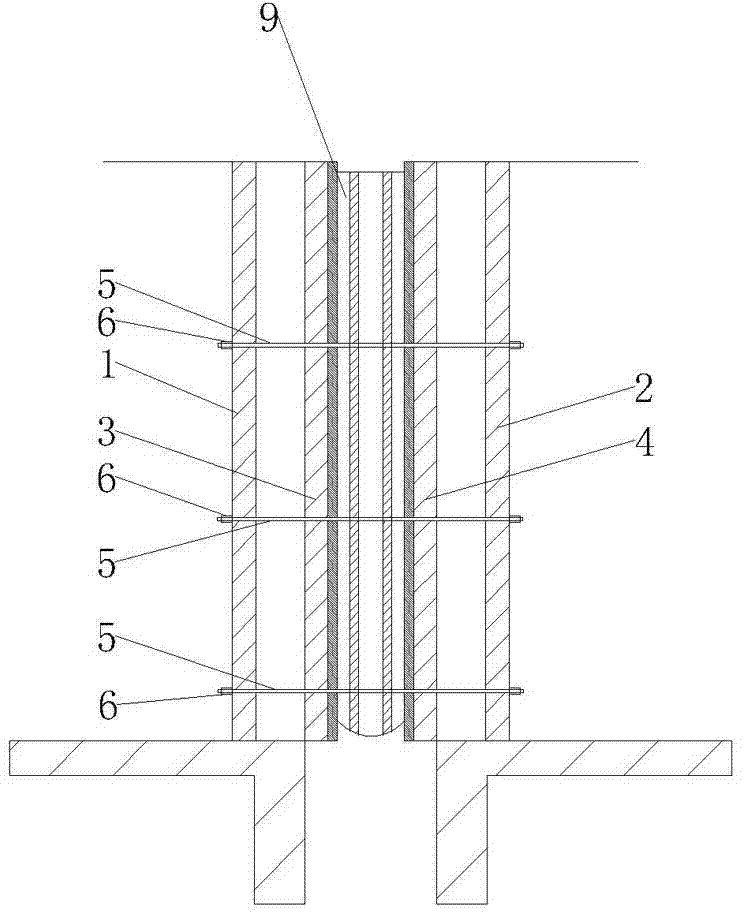 Deformation joint double-layer shear wall formwork structure and method of using formwork structure to construct double-layer shear wall