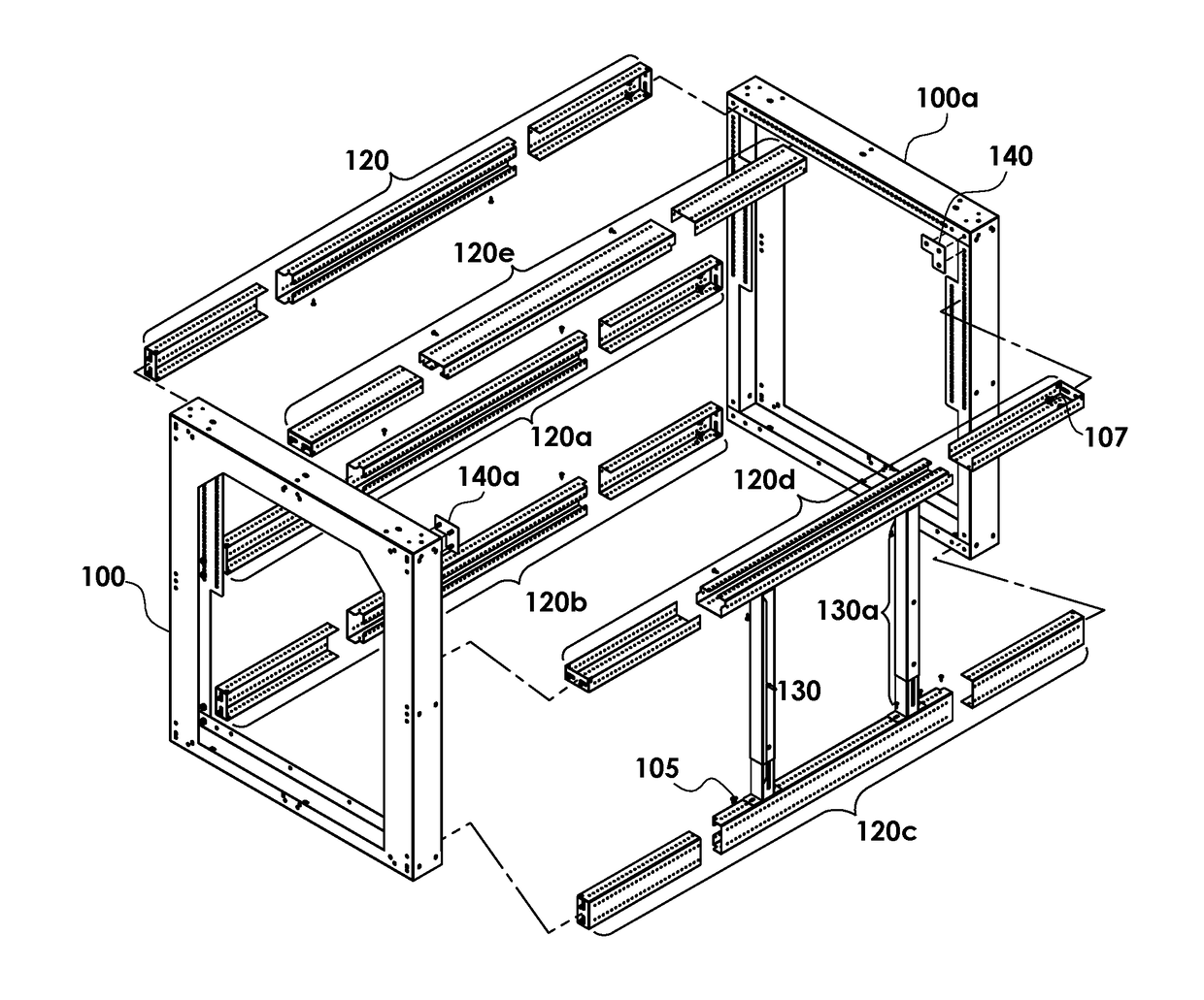 Modular flat-pack apparatus for customizable cabinetry framing