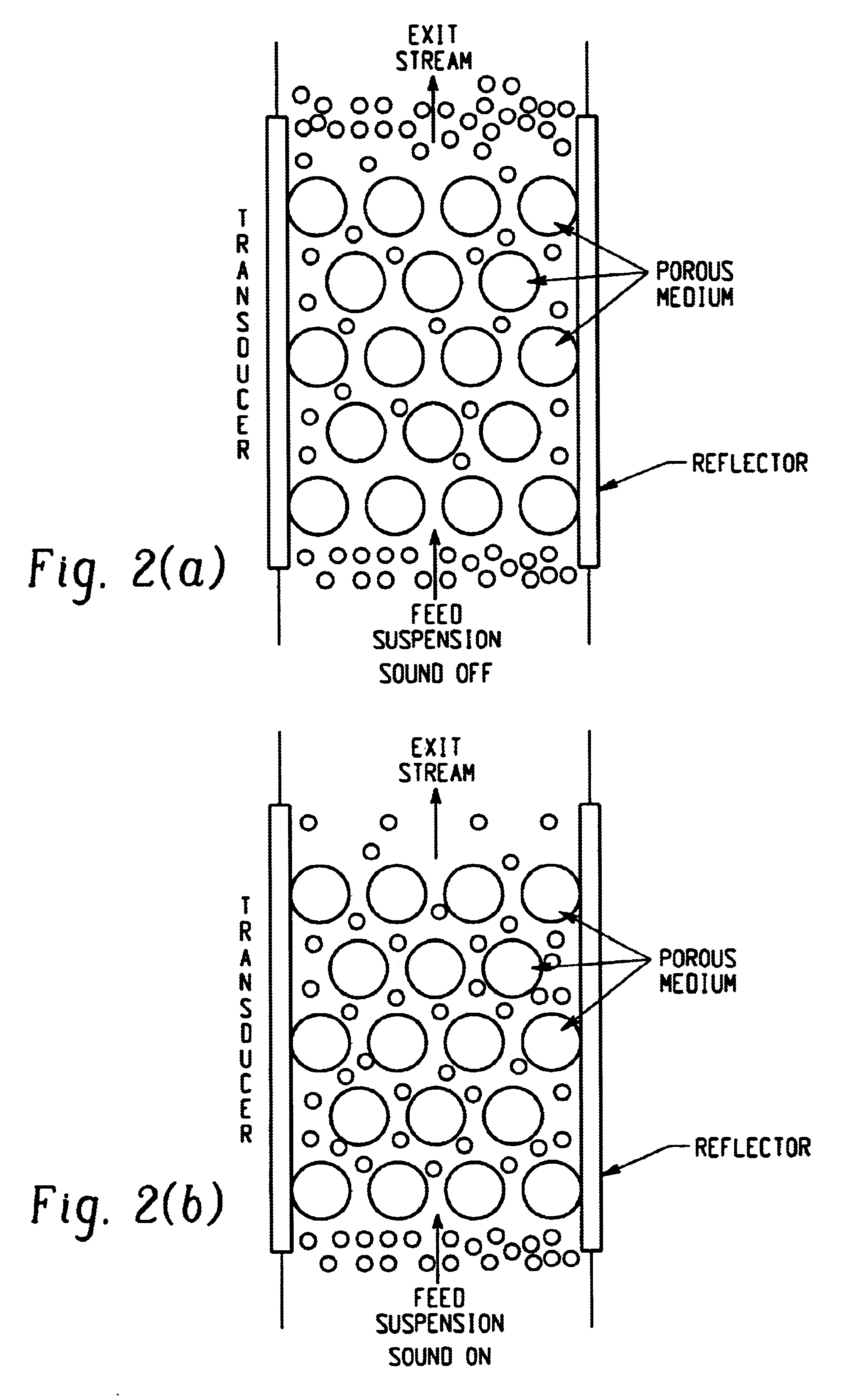 Method and apparatus for acoustically driven media filtration
