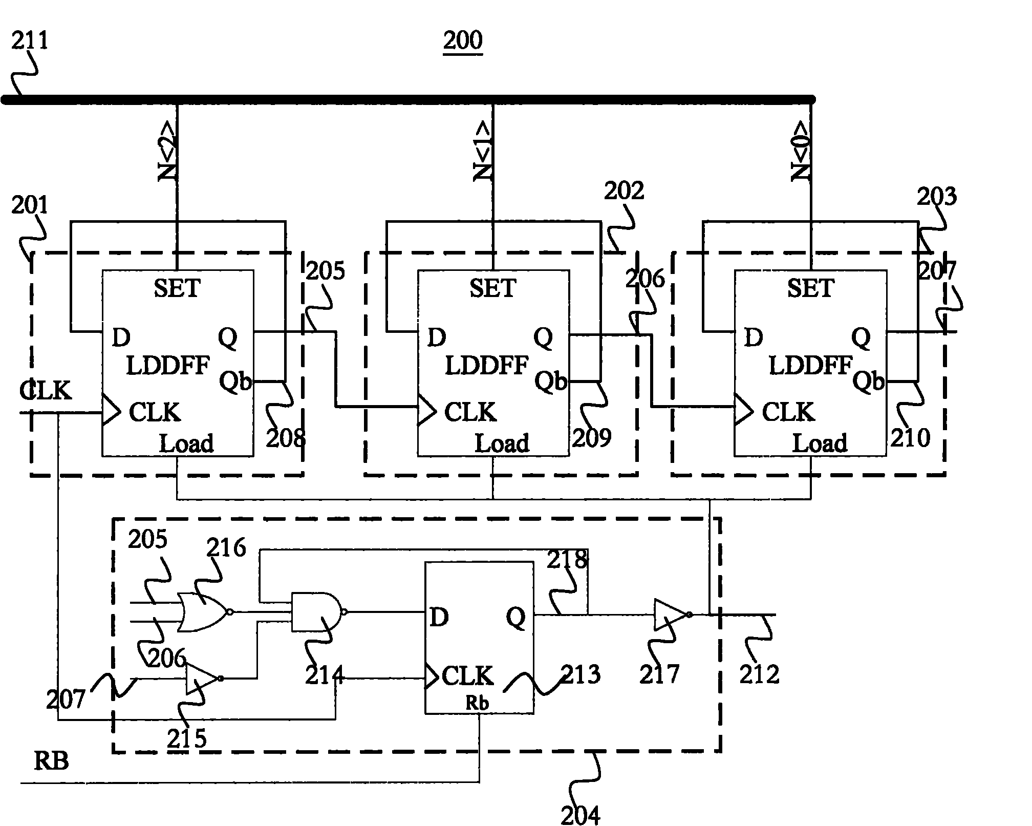 D-type flip-flop unit and frequency divider with the same