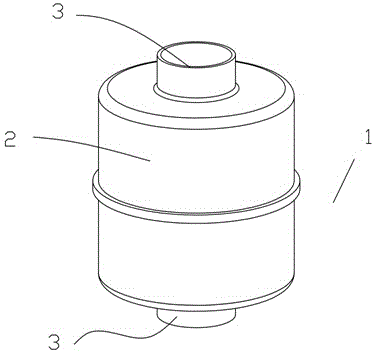 Pulse sound attenuation device for screw rod type refrigerating machine