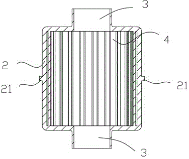 Pulse sound attenuation device for screw rod type refrigerating machine