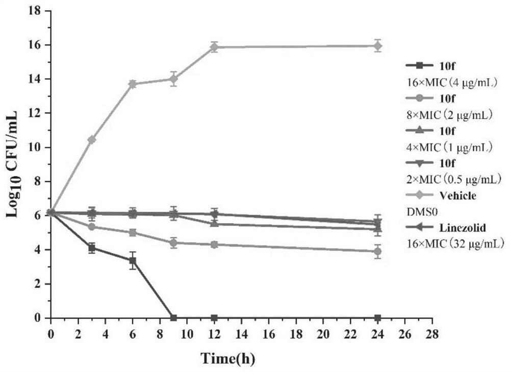 Aromatic heterocycle substituted acridine quaternary ammonium salt derivative as well as preparation method and application thereof