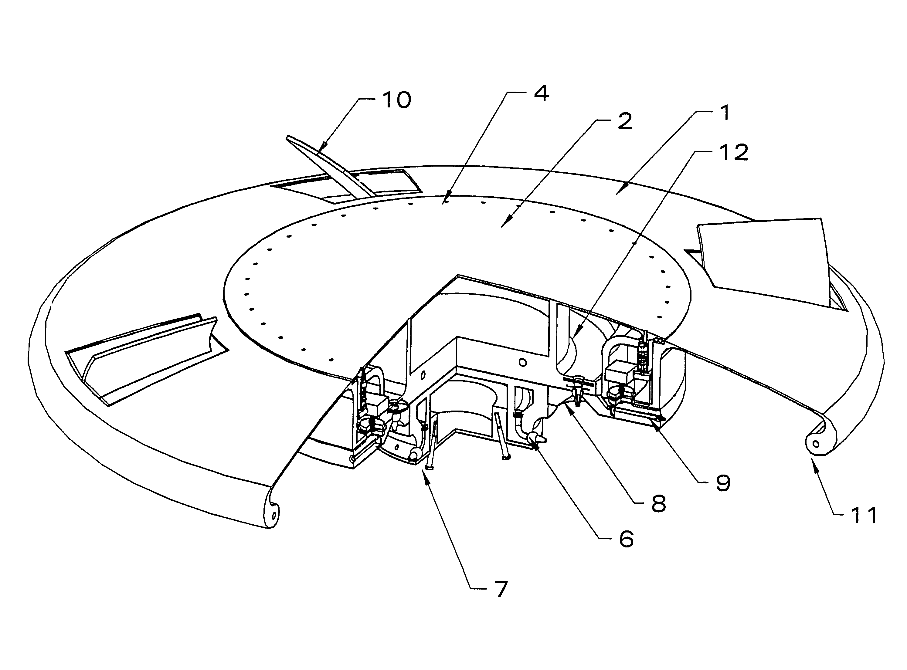 Saucer shaped gyroscopically stabilized vertical take-off and landing aircraft