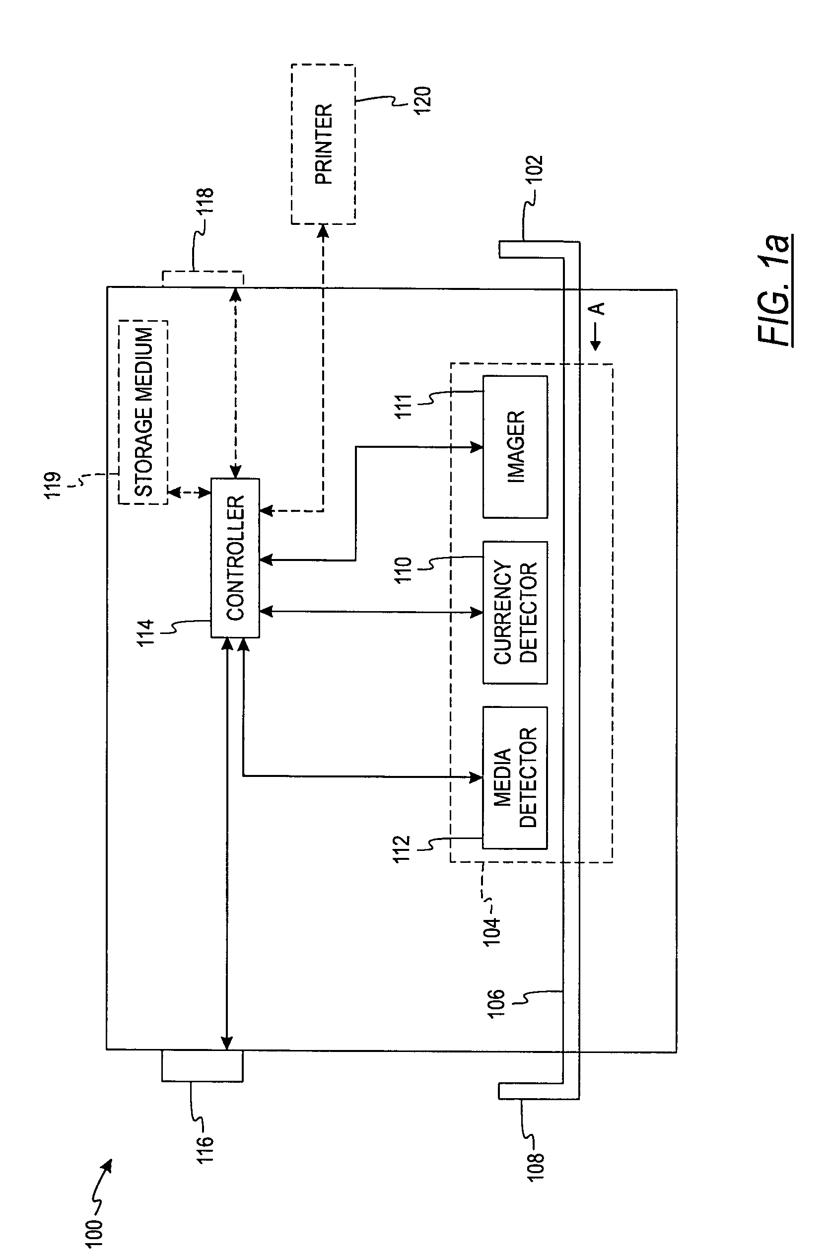 System and method for processing currency bills and documents bearing barcodes in a document processing device