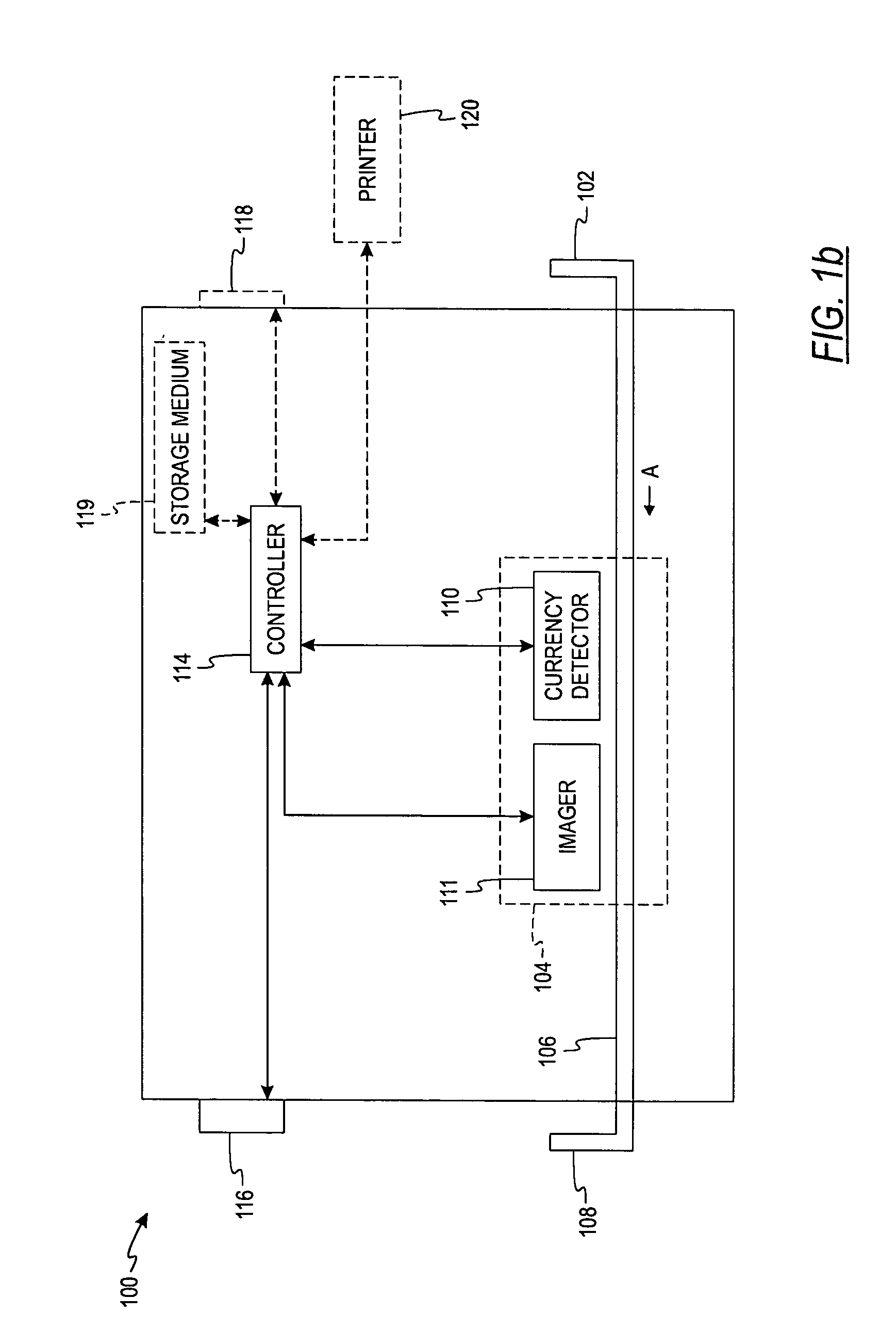System and method for processing currency bills and documents bearing barcodes in a document processing device
