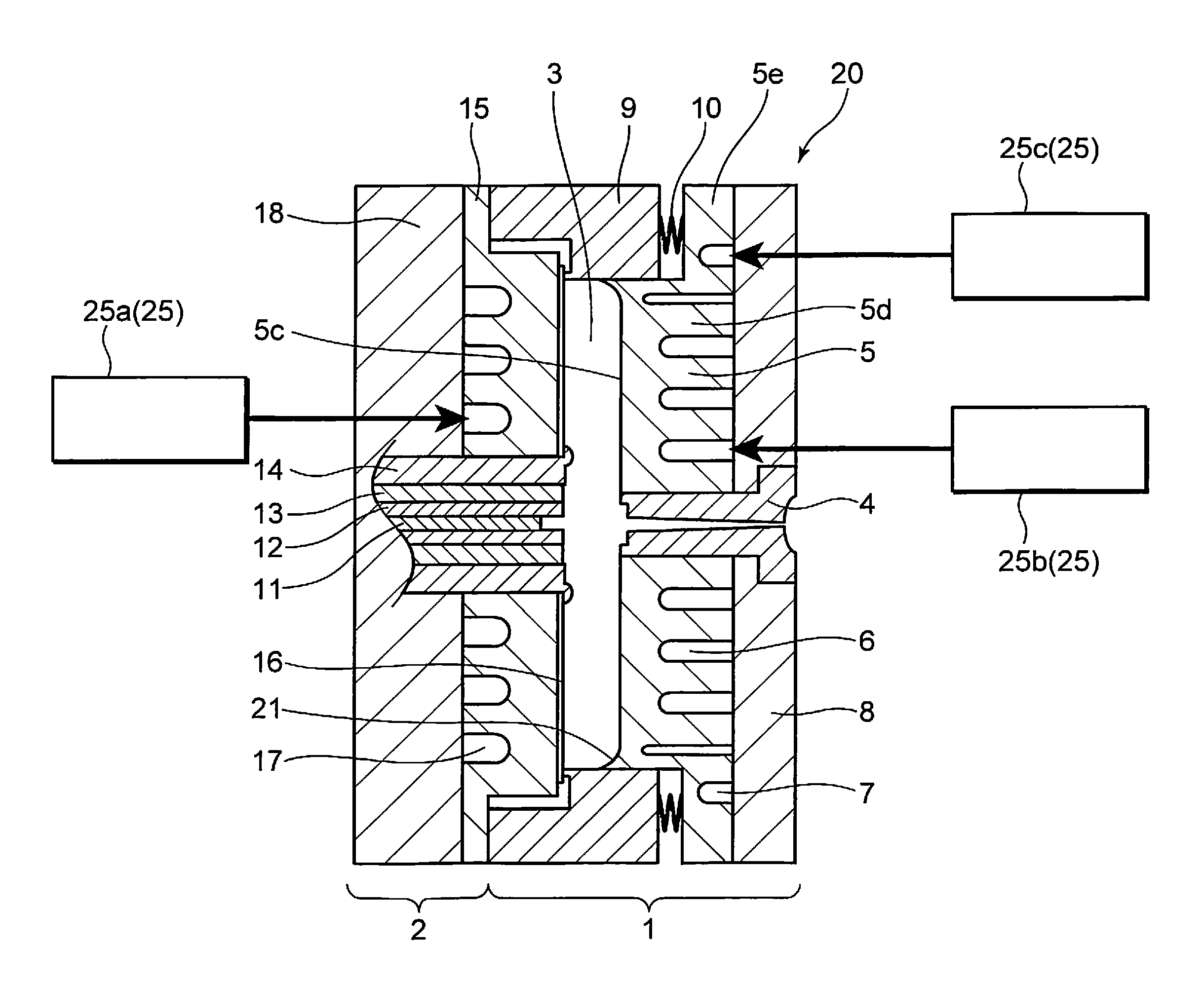 Disk substrate molding apparatus, disk substrate molding method and disk substrate molding die