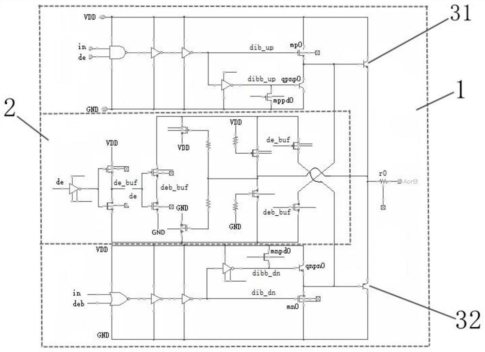 High impedance state control circuit for RS-485 transceiver