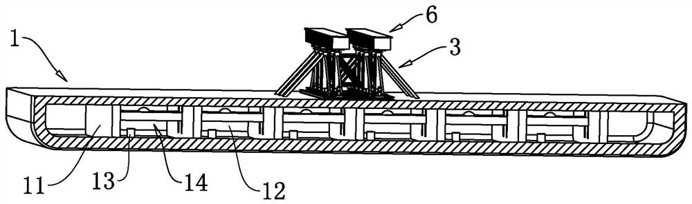 Movable supporting device for river-crossing bridge construction