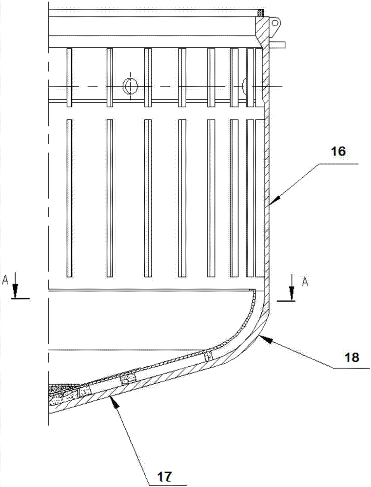 System for confining and cooling melt from the core of a water cooled-water modified reactor