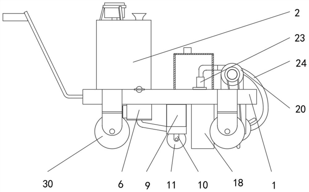 Municipal road marking machine