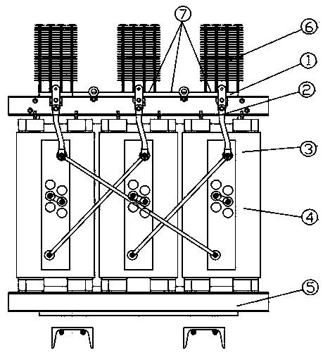 Heat pipe cooling dry-type transformer