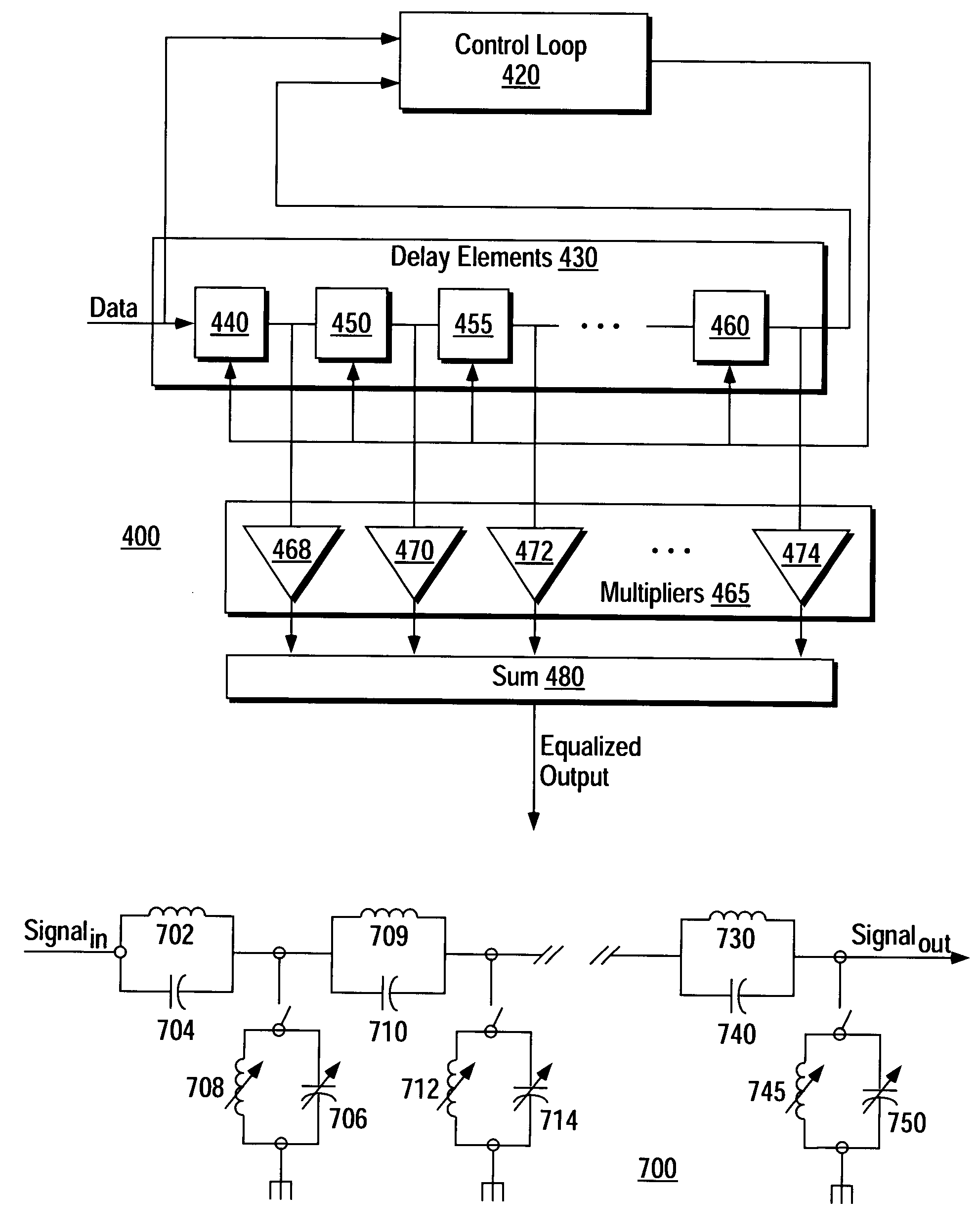 Tuned continuous time delay FIR equalizer