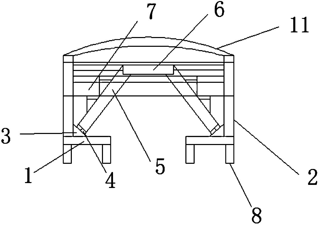 Double-spiral space structure of inclined steel column