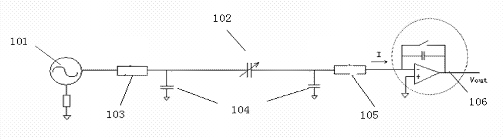 Capacitance type embedded touch screen and display device