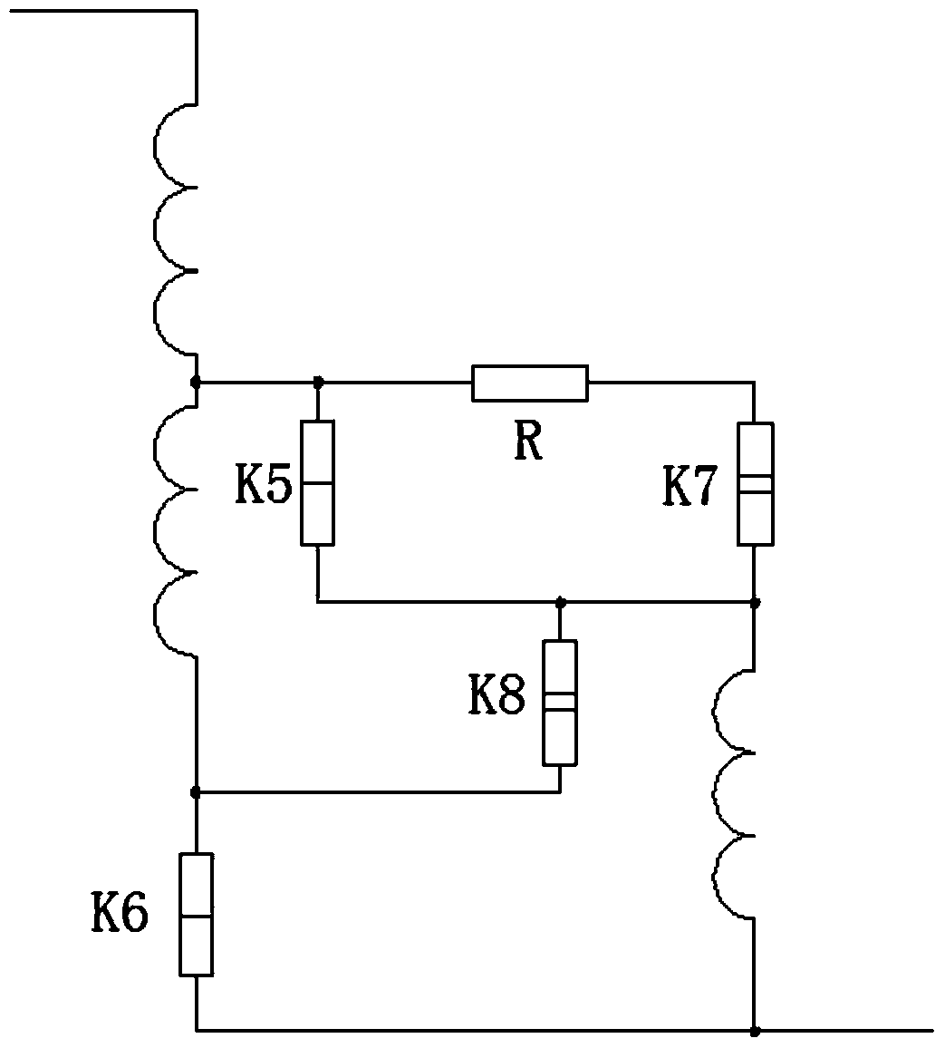 Transformer on-load capacity regulation switch