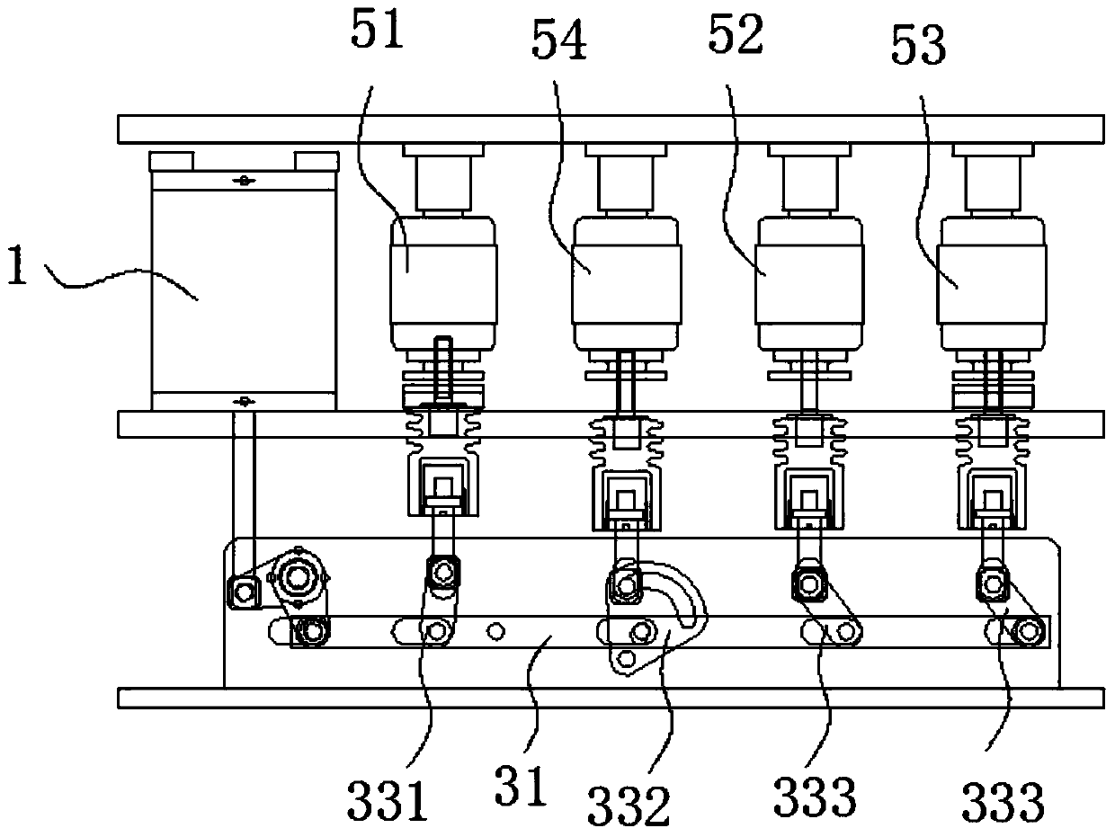 Transformer on-load capacity regulation switch