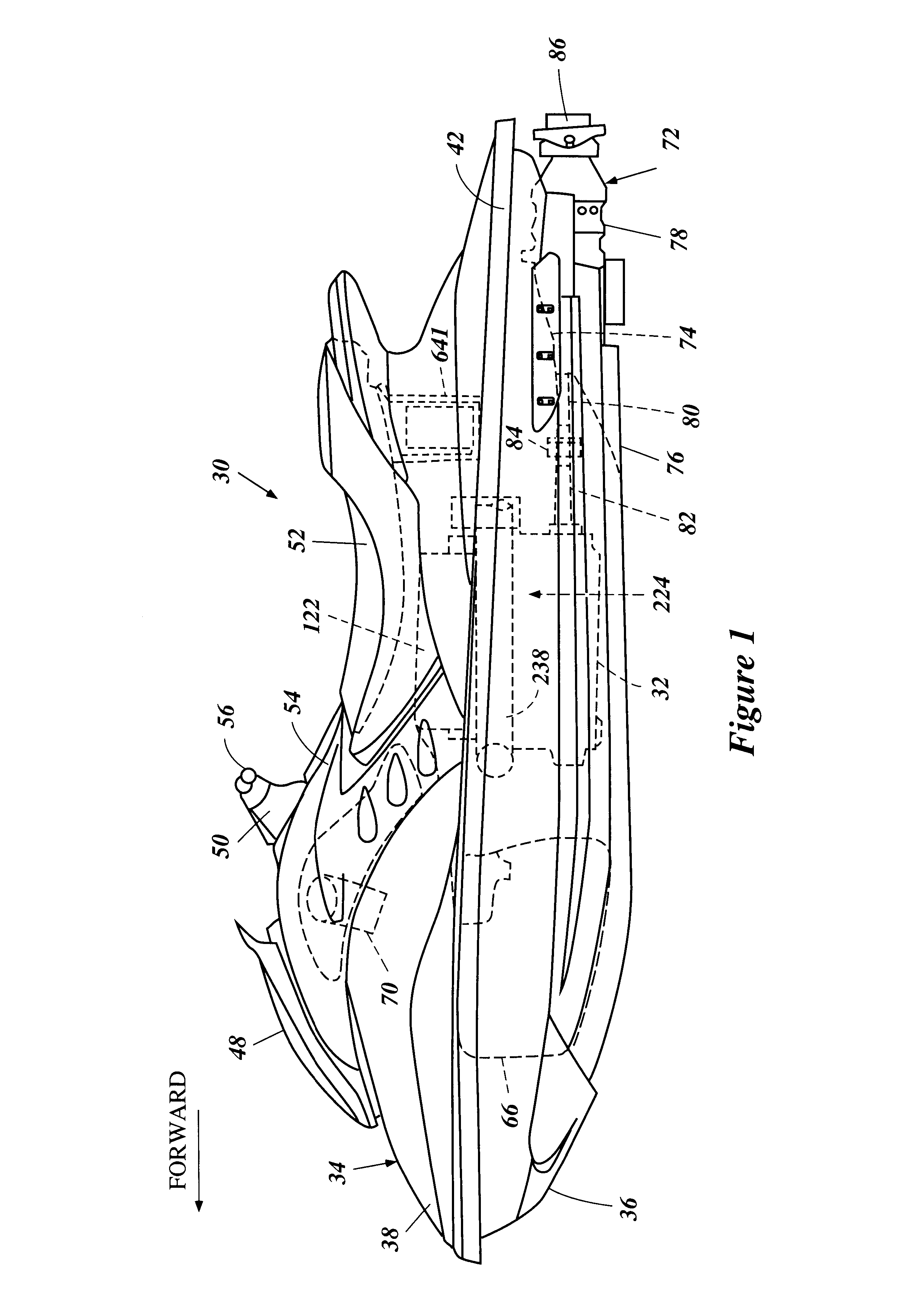 Induction system for 4-cycle engine of small watercraft