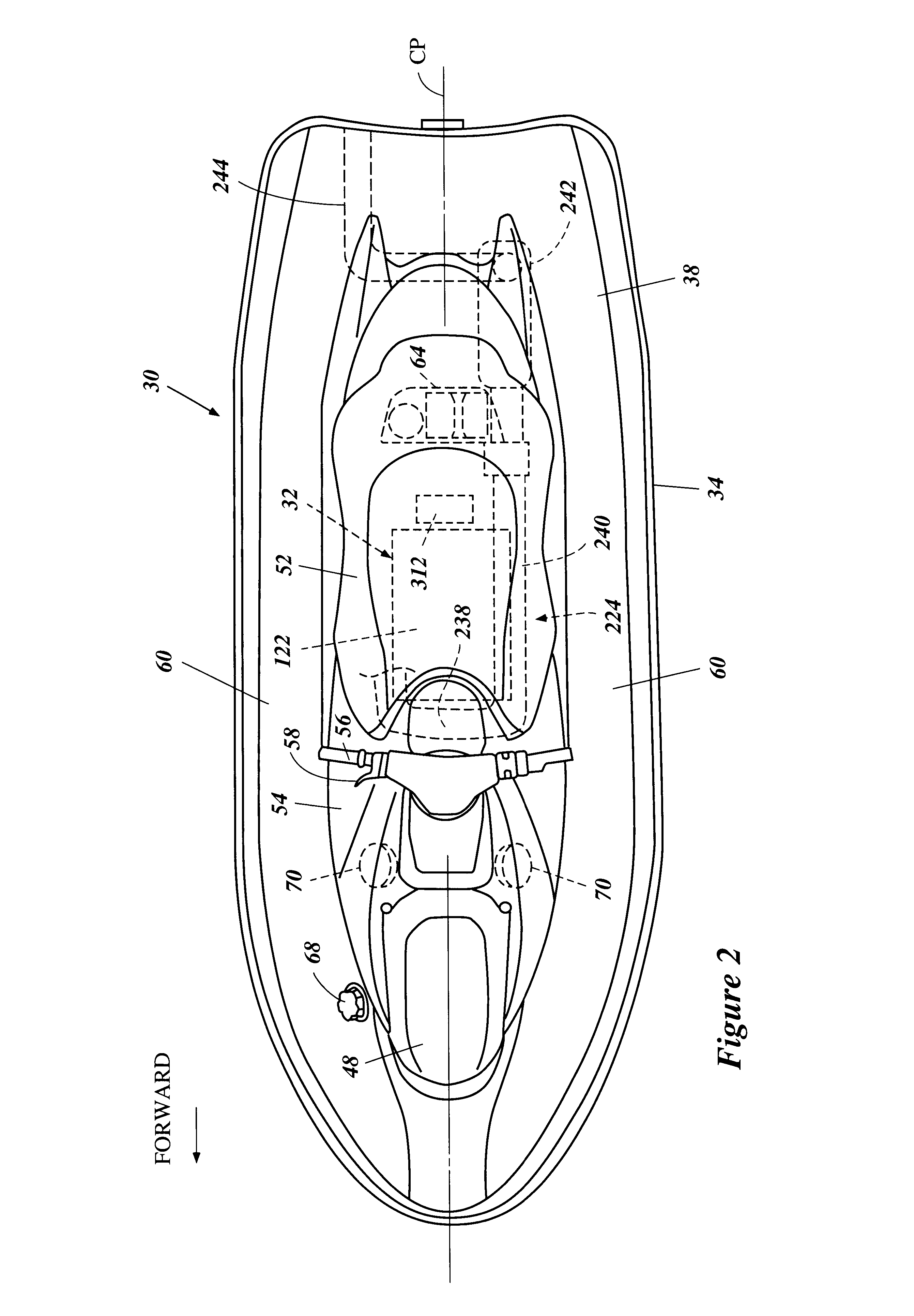 Induction system for 4-cycle engine of small watercraft