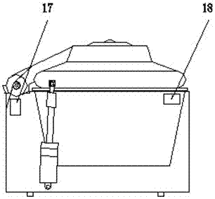 Electric lid opening device for household cooking machine