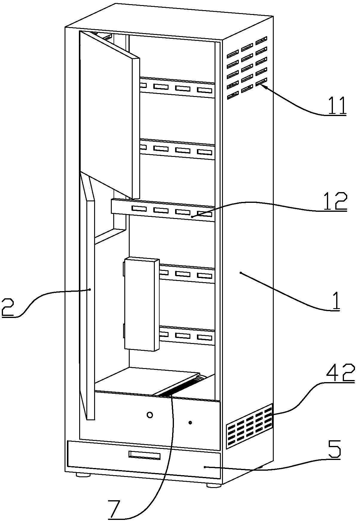 A constant temperature distribution cabinet
