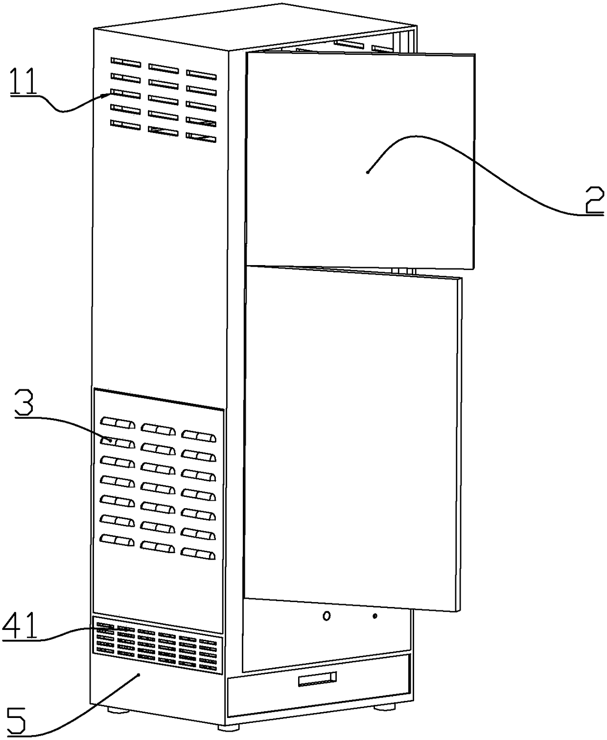 A constant temperature distribution cabinet