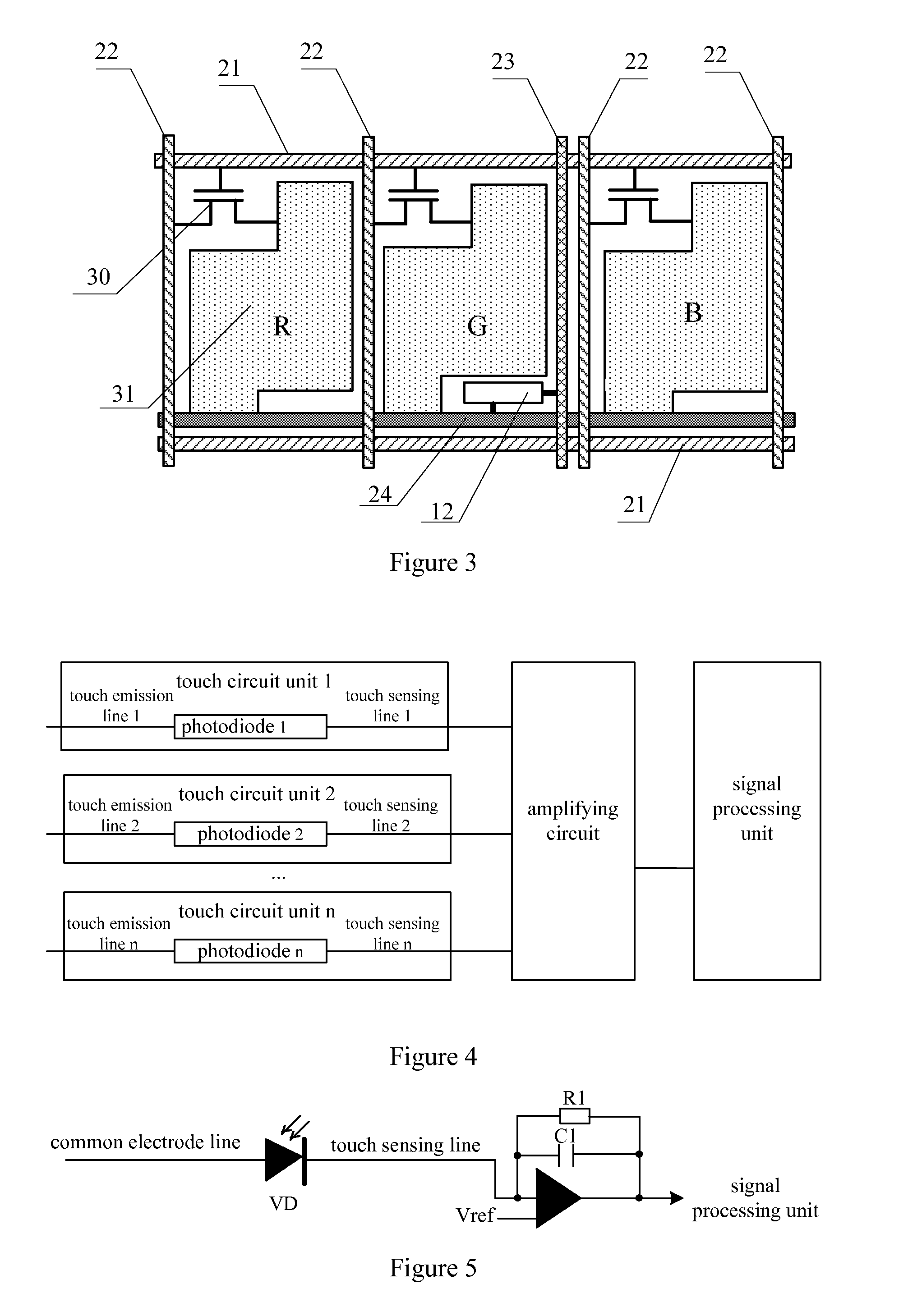 Liquid crystal display touch screen array substrate and the corresponding liquid crystal display touch screen