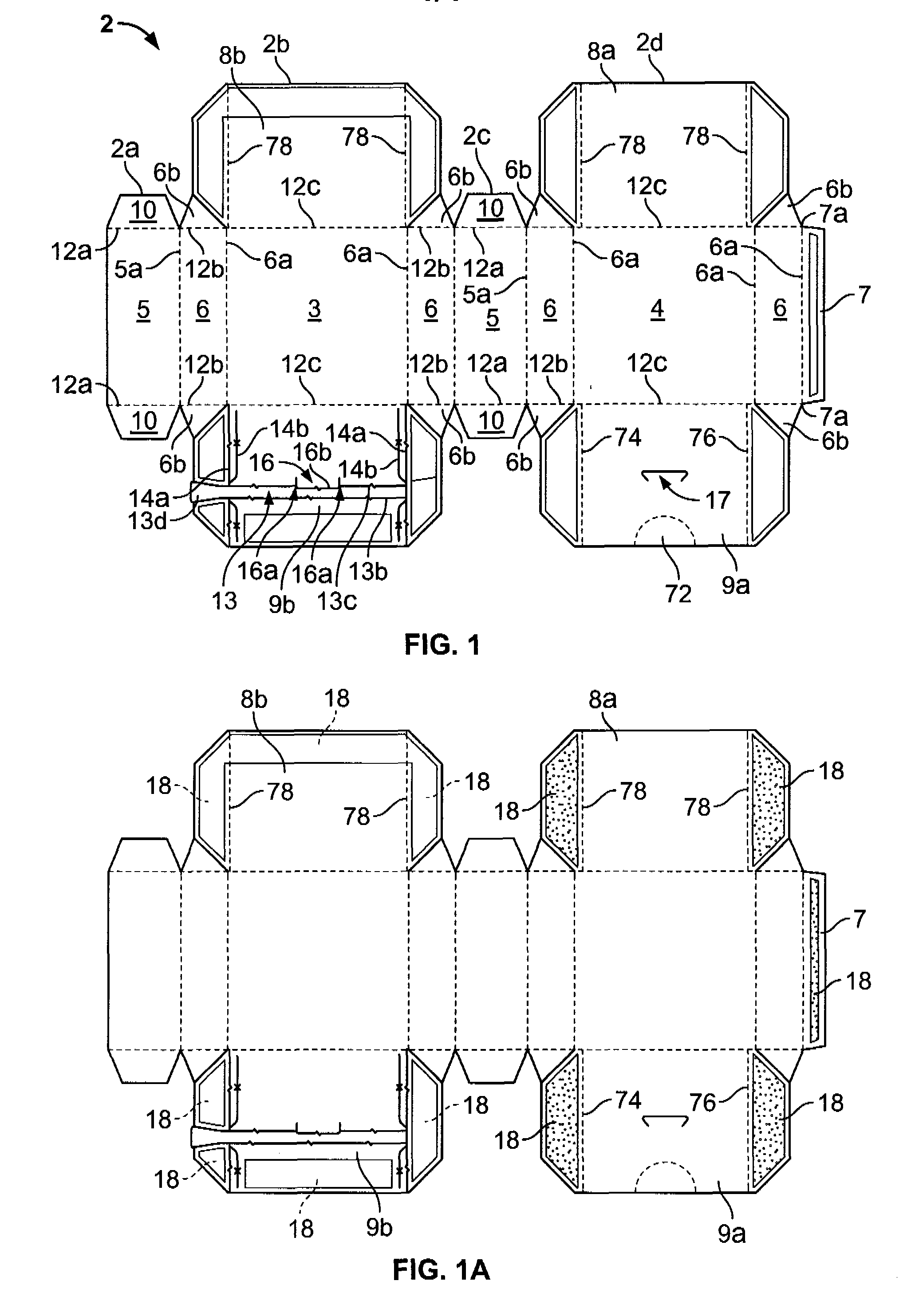 Anti-sifting polygonal carton and methods of assembly