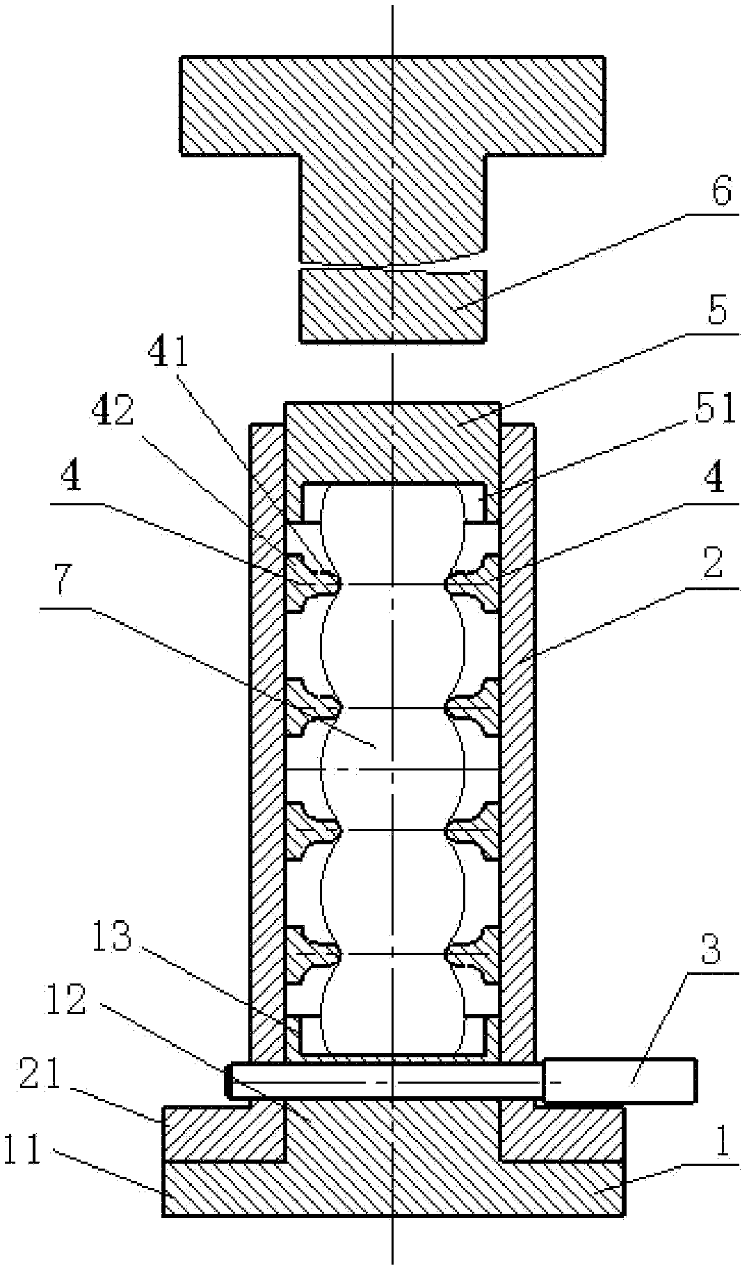 Precompression device for polymer compression spring
