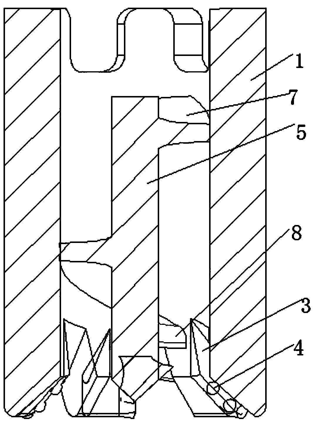 Dry-drilling drill bit and using method thereof