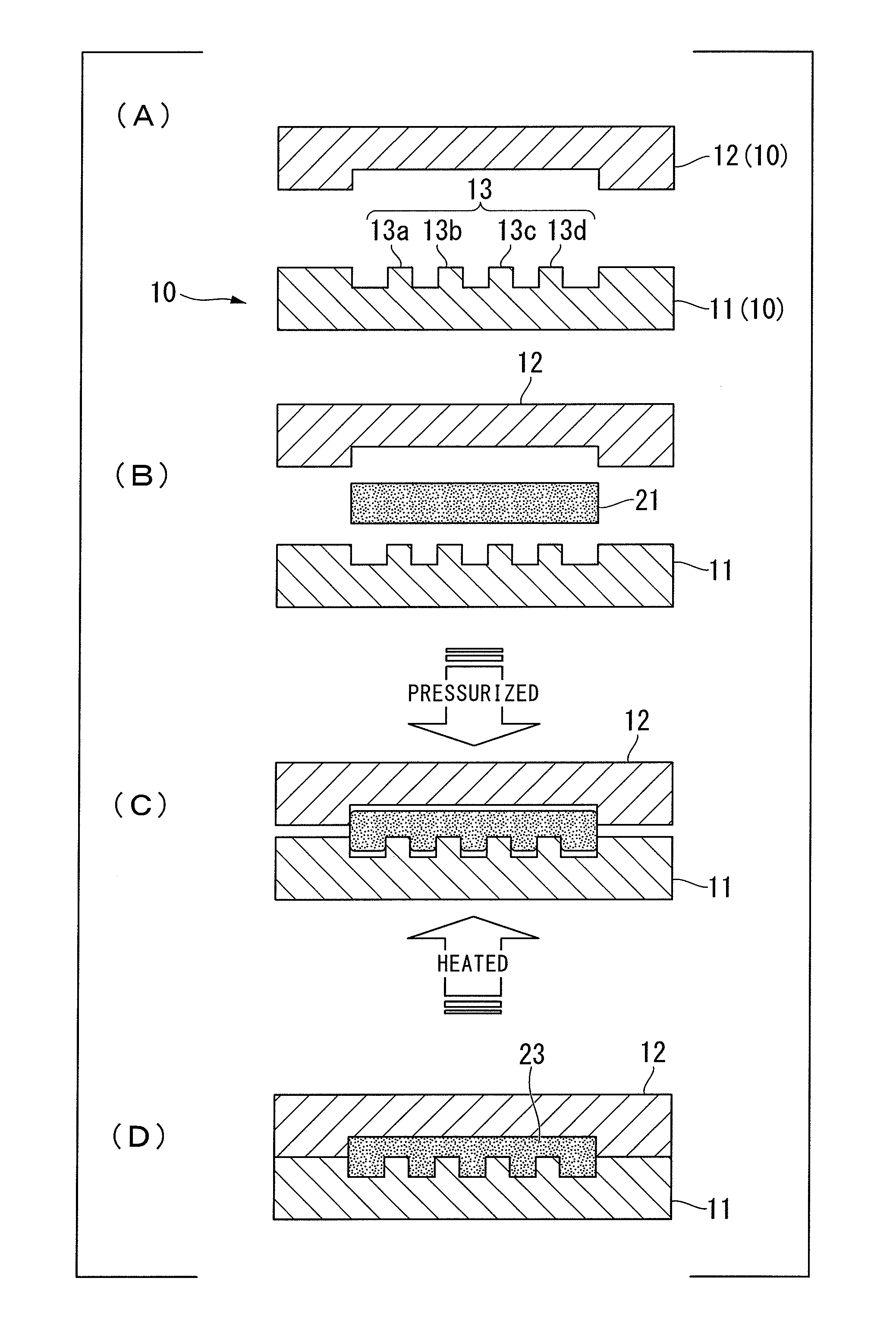 Sheet press molding method and method of manufacturing fuel cell separator