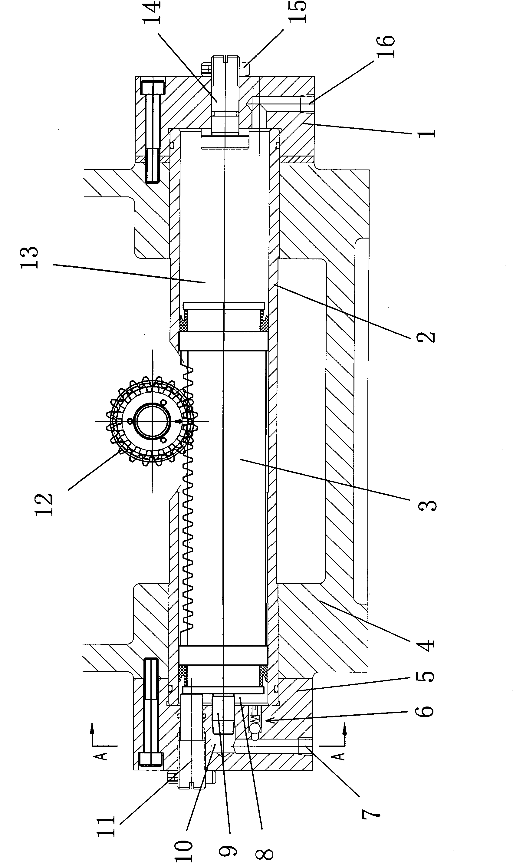 Oil cylinder driving mechanism with buffer function for clamp
