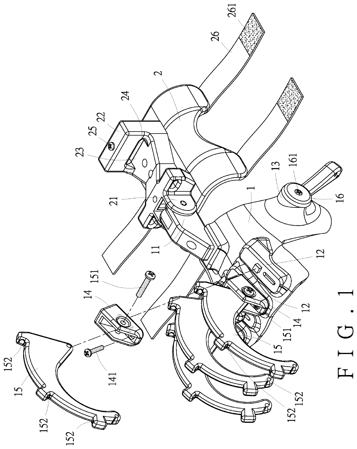 Tension adjustment structure of hand rehabilitation device