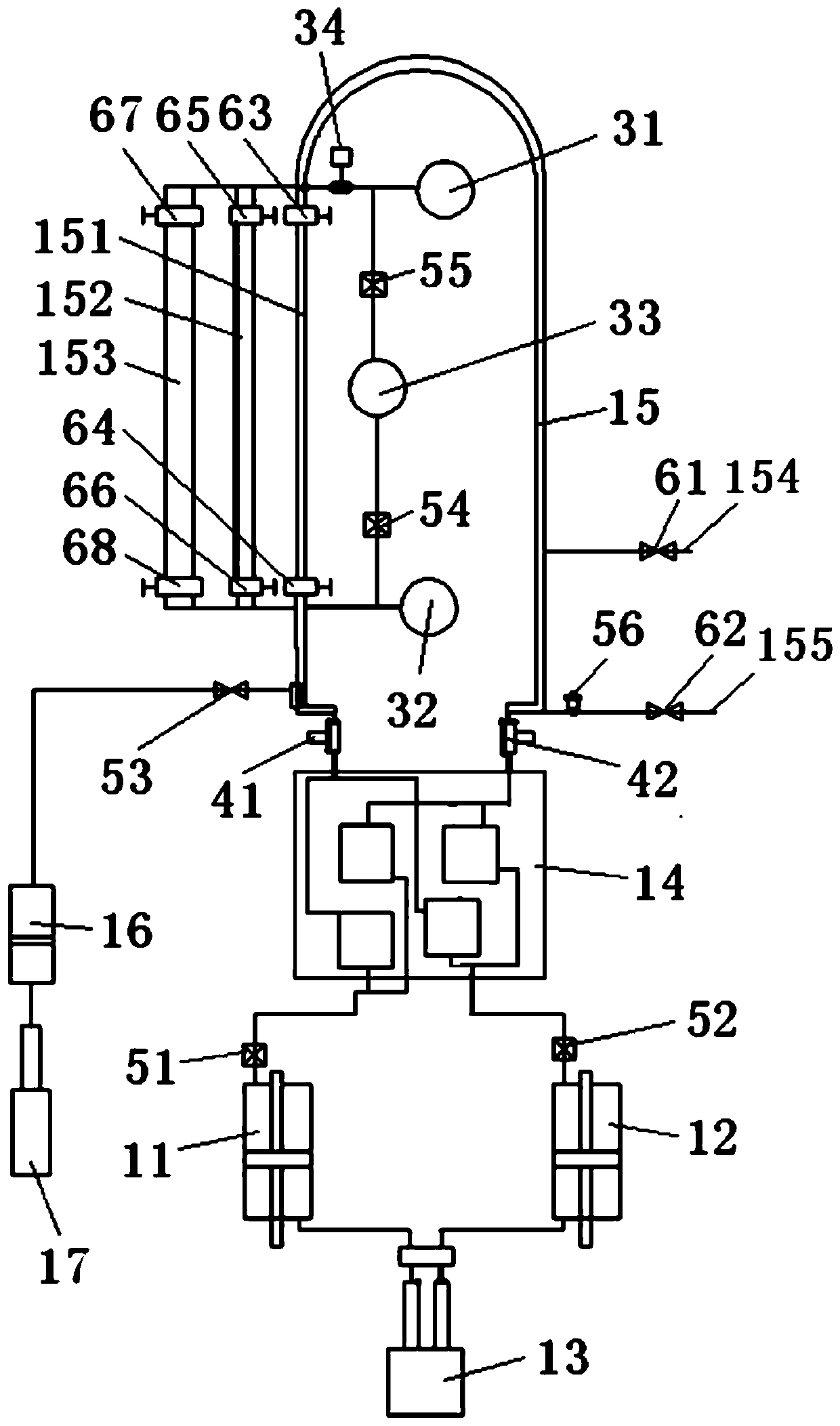 Device and method for on-line viscosity detection of high temperature and high pressure oil-water mixed fluid