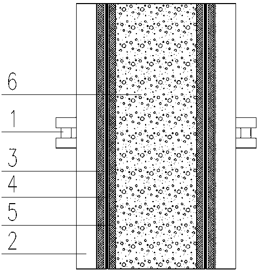 Steel net template for cast-in-situ light concrete wall body and construction technology