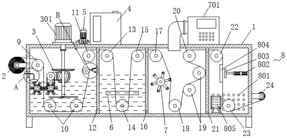 Drying and washing device for textile fabric processing