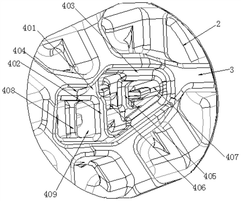 Multi-work-head battery frame extrusion die