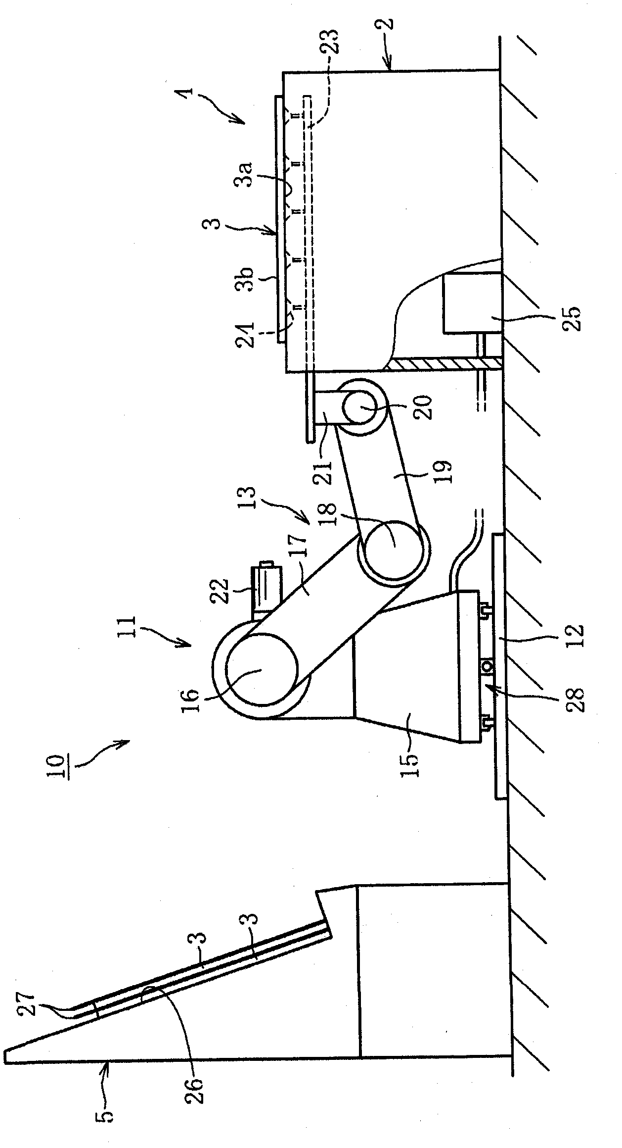 Apparatus and method for transferring board-like work