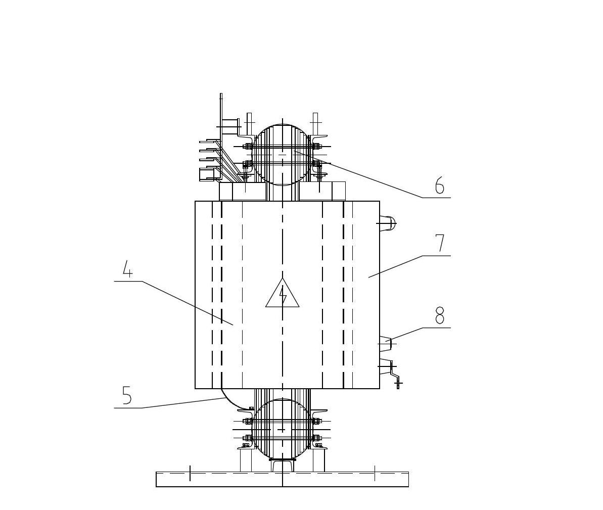 Single-phase dry type converter transformer for suppressing polysilicon and voltage regulation way thereof