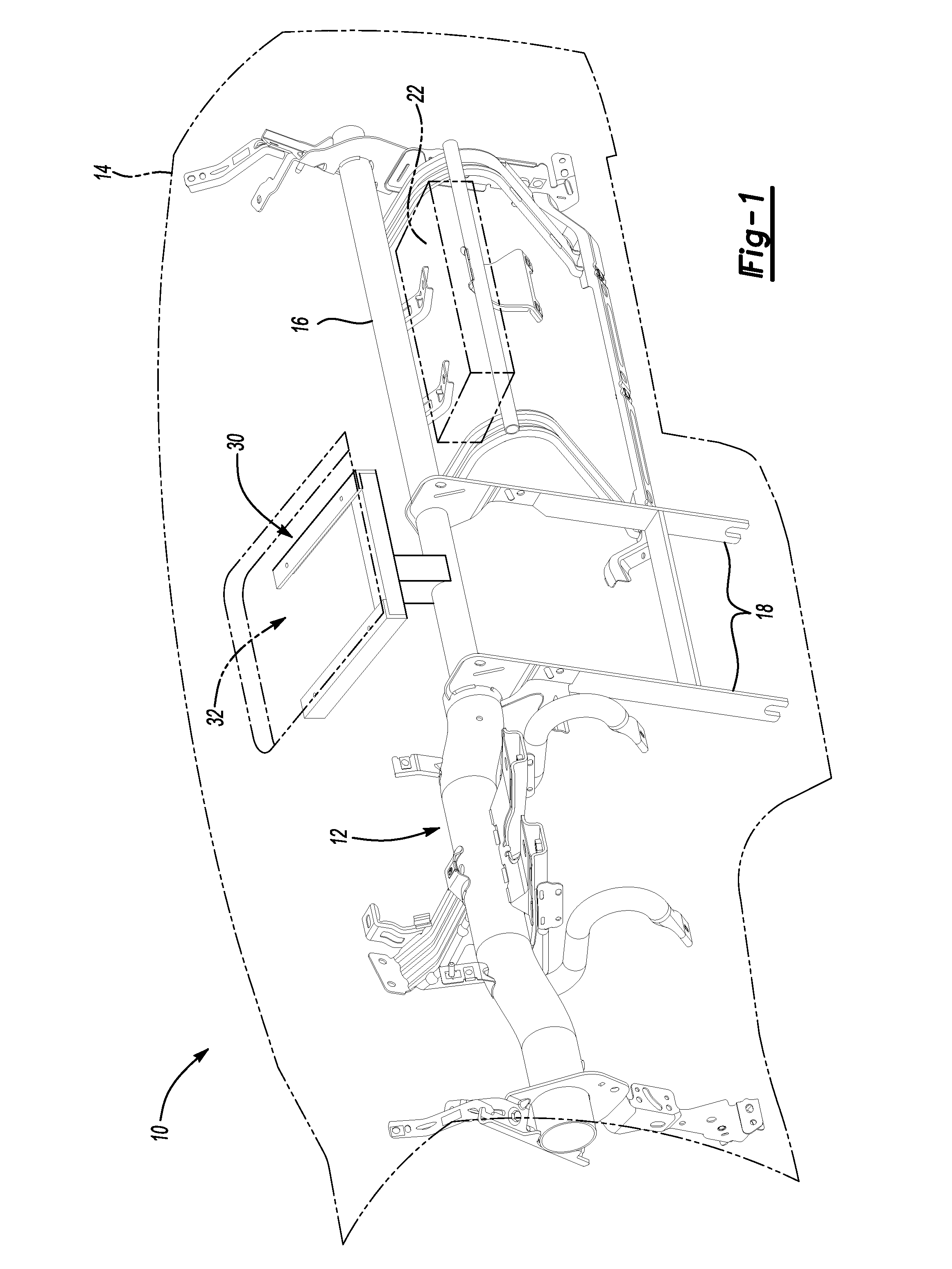 Equipment mounting module for instrument panel