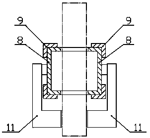 A beam side double pick short column frame