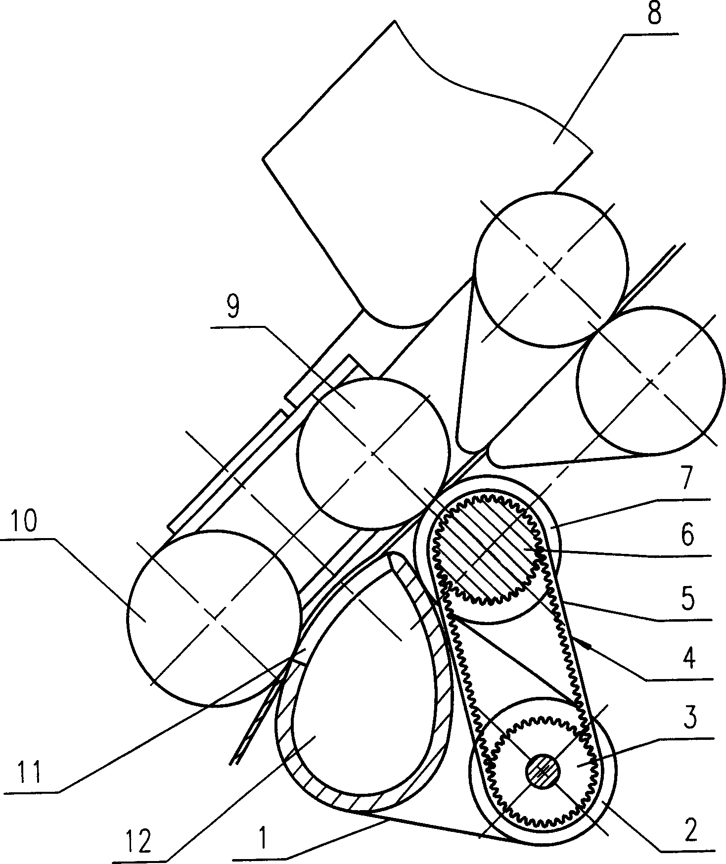Fiber collecting device for ring spinning frame